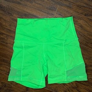 Neon Green TNA atmosphere 5” shorts
